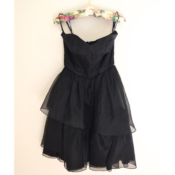 Vintage Strapless Tulle Cocktail Dress Size XS - Picture 4 of 7